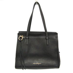 Salvatore Ferragamo AMY EE-21 F216 Women's Leather Tote Bag Black